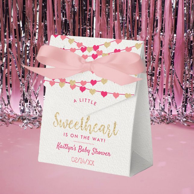 Caja Para Regalos Hanging Love Hearts Little Sweetheart Baby Shower (Subido por el creador)