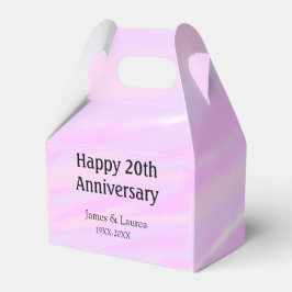 Caja Para Regalos Happy 20th anniversary pink purple pastel name bol