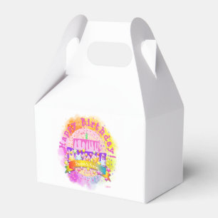 Caja Para Regalos Happy Birday Cake Favor Box with Name- HAMbWG