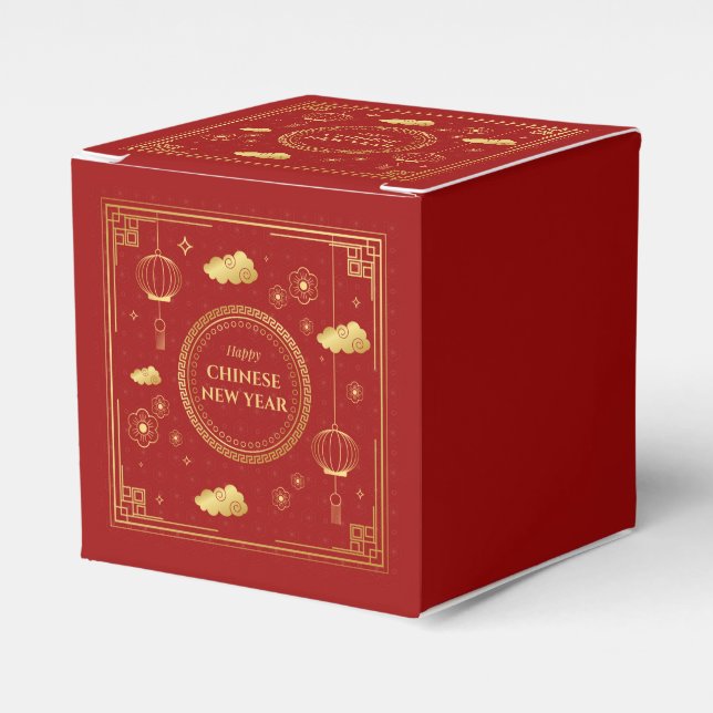 Caja Para Regalos Happy Chinese New Year (Costado Anverso)