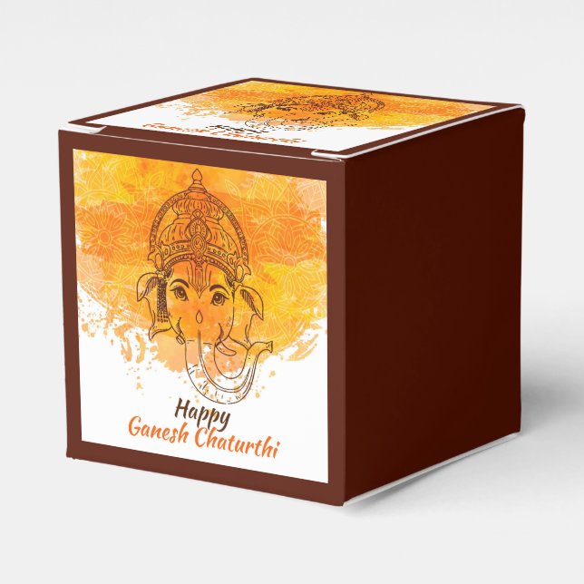 Caja Para Regalos Happy Ganesh Chaturthi (Costado Anverso)