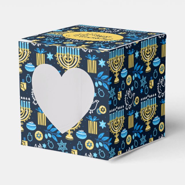 Caja Para Regalos Happy Hanukkah Favor Box (Anverso)