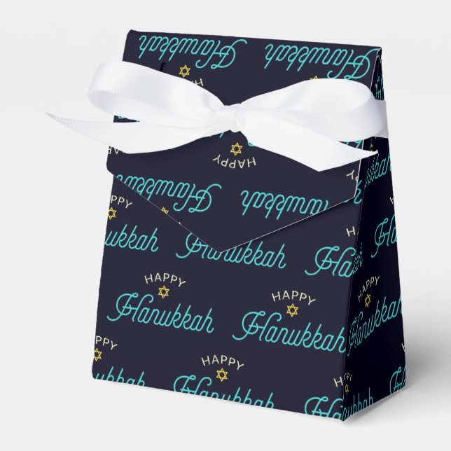 Caja Para Regalos Happy Hanukkah Favor Box (Front Side)