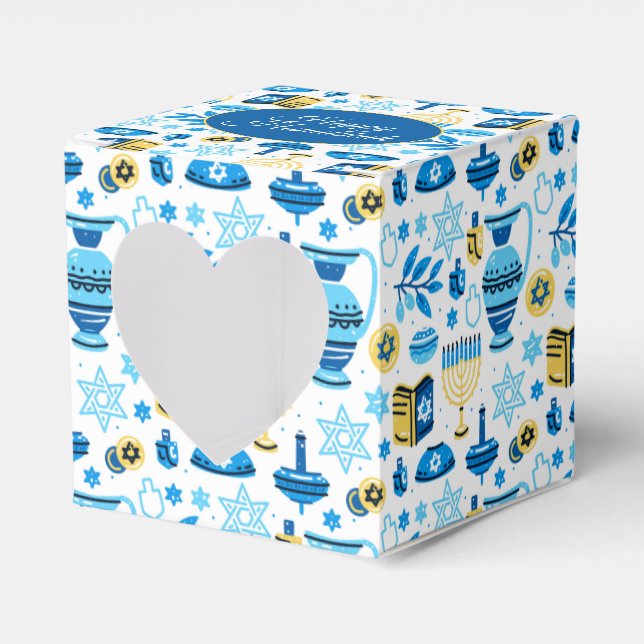 Caja Para Regalos Happy Hanukkah Favor Box (Anverso)