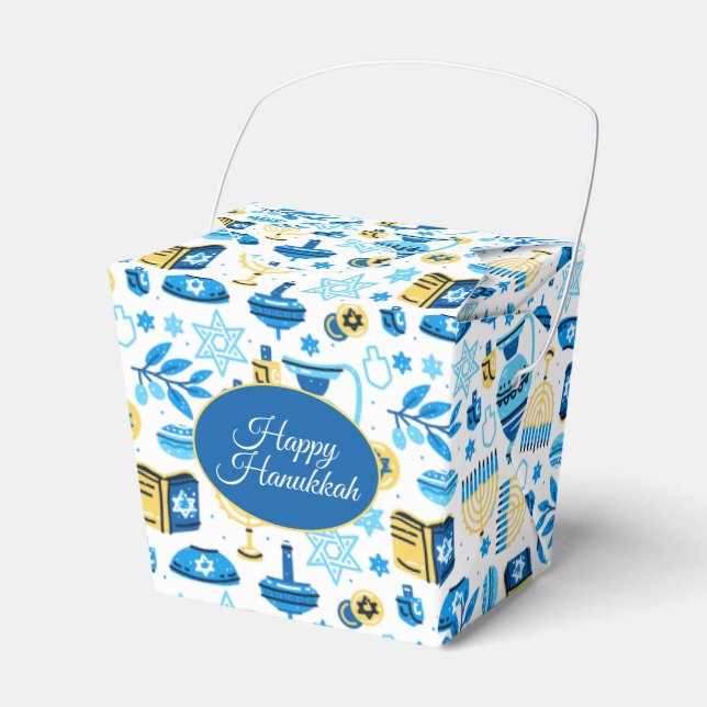Caja Para Regalos Happy Hanukkah Favor Box (Front Side)