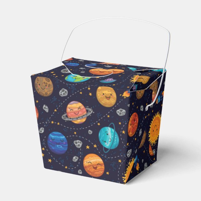 Caja Para Regalos Happy Planets Favor Box (Front Side)