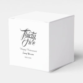 Caja Para Regalos Happy retirement bold letter name year elegant sim