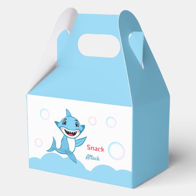 Caja Para Regalos Happy Shark Family  (Anverso)