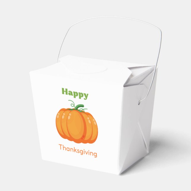 Caja Para Regalos Happy Thanksgiving large pumpkin (Front Side)