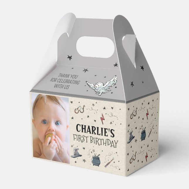 Caja Para Regalos Harry Potter First Birthday Gracias (Front Side)