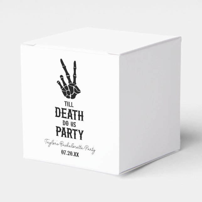 Caja Para Regalos Hasta La Muerte, Fiesta Skeleton Bachelorette (Costado Anverso)