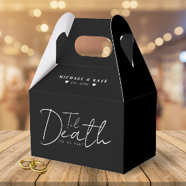 Caja Para Regalos Hasta que la muerte nos haga parte Boda negro