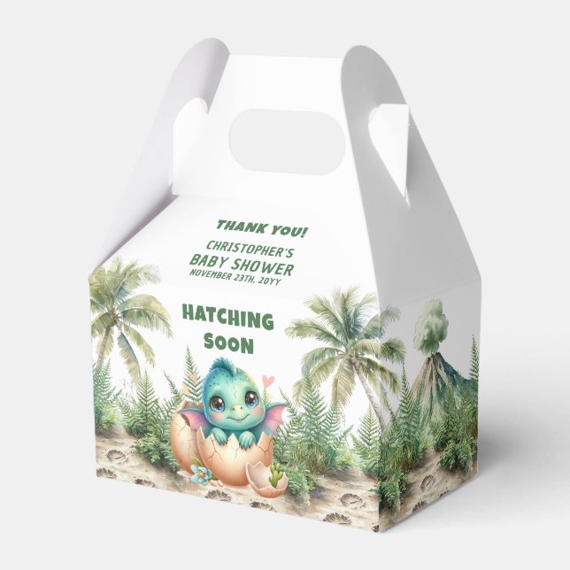 Caja Para Regalos Hatching Pronto Dinosaur Party Favorito Box (Front Side)