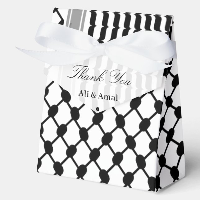 Caja Para Regalos Hatta Keffiyeh Palestina Gracias Boda (Anverso)