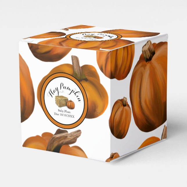 Caja Para Regalos Hay Pumpkin Baby Shower (Costado Anverso)