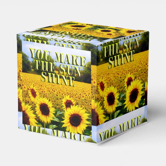 Caja Para Regalos Haz Que El Sol Brille, Favor Box (Reverso Costado)