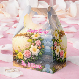 Caja Para Regalos He Is Risen Religious Floral Crown Personalized