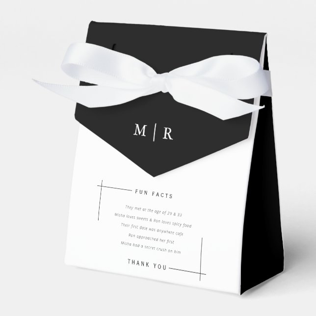Caja Para Regalos Hechos divertidos, hechos divertidos, boda minimal (Front Side)