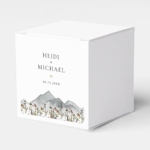 Caja Para Regalos HEIDI Muted Tone Boho Wildflower Boda