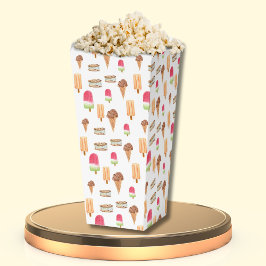 Caja Para Regalos Helado acuático Crema y pipeta de maíz