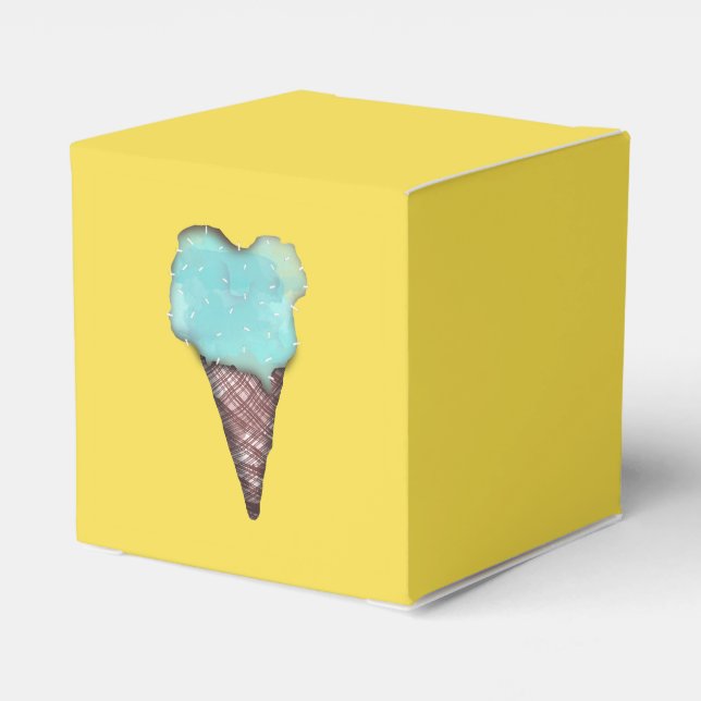 CAJA PARA REGALOS HELADO DE MENTA DE CREMA HELADA, CHICLE (Reverso Costado)