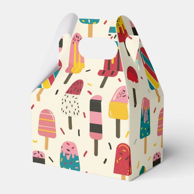 Caja Para Regalos Helado lindo fiesta de cumpleaños (Front Side)
