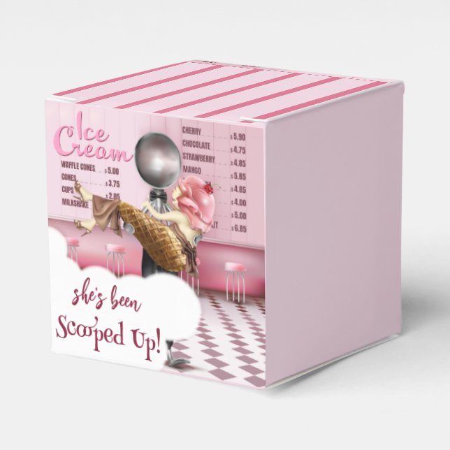Caja Para Regalos Helado Scoopup Bridal Shower (Costado Anverso)