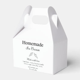 Caja Para Regalos Helados caseros añaden ingredientes hechos con amo