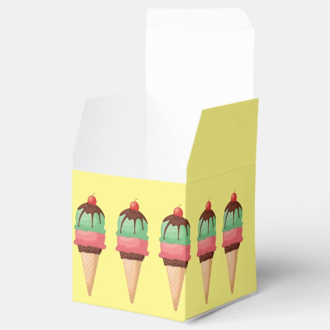 Caja Para Regalos Helados de Crema (Abierto)