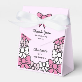 Caja Para Regalos Hello Cutie Cartoon Pink Bow Birthday Party