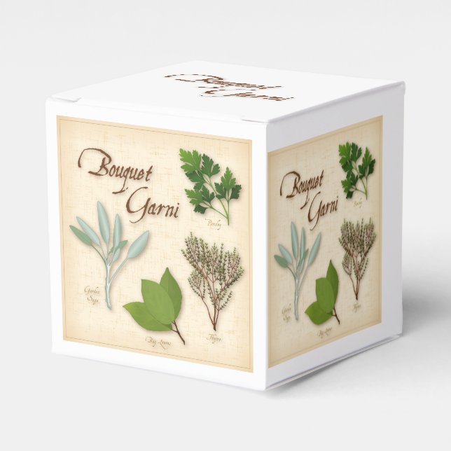 Caja Para Regalos Herb Bouquet Favor Box (Costado Anverso)