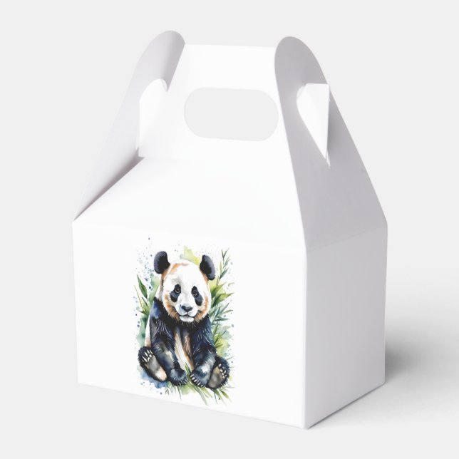 Caja Para Regalos Hermosa acuarela Panda Bear (Front Side)