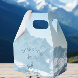 Caja Para Regalos Hermosa fotografía de montaña Boda de invierno