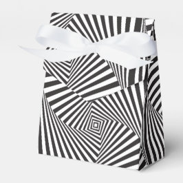 Caja Para Regalos Hermosa ilusión óptica en espiral blanca negra