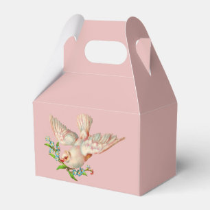 Caja Para Regalos hermosa paloma blanca con ramita en su boca