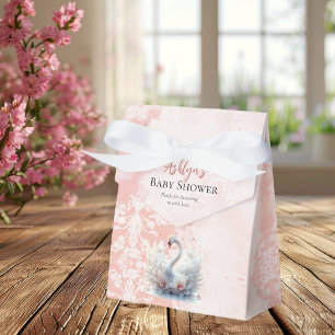 Caja Para Regalos Hermoso Chica de Damasco Floral Rosa