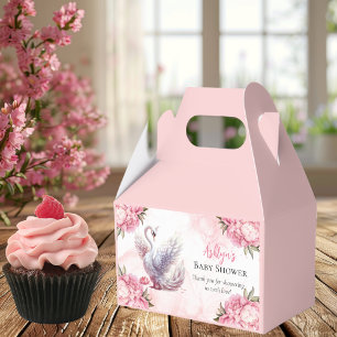 Caja Para Regalos Hermoso Chica floral rosa de cisne Baby Shower
