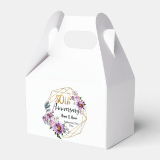 Caja Para Regalos Hermoso Cumpleaños Personalizado 50 Aniversario
