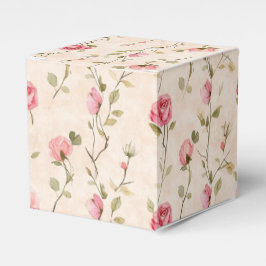 Caja Para Regalos Hermoso Regalo de Flores de Rosas Rosadas y Crema 