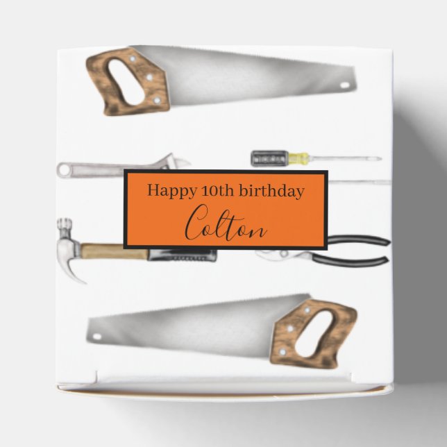 Caja Para Regalos Herramientas de trabajo de Handyman (Parte superior)