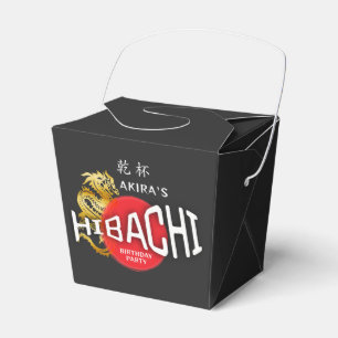 Caja Para Regalos Hibachi Chef japonés BBQ Sushi Dragon Cumpleaños