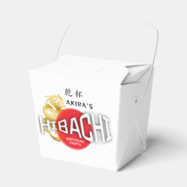 Caja Para Regalos Hibachi Chef japonés Sushi BBQ Dragon Cumpleaños