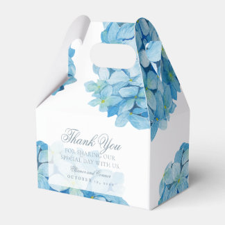 Caja Para Regalos Hidrangea azul Boda sofisticado