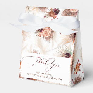 Caja Para Regalos Hierba de Pampas Flores de Terracota Tropical
