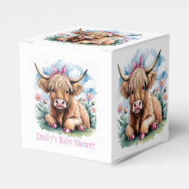 Caja Para Regalos Highland Cow Baby Shower Bliss