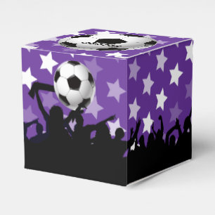 Caja Para Regalos Hinchas de fútbol de las Estrellas Púrpura y pelot