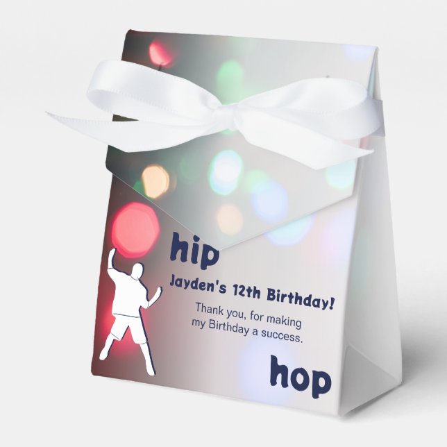 Caja Para Regalos Hip Hop 12th Birthday Dance Fiesta (Front Side)