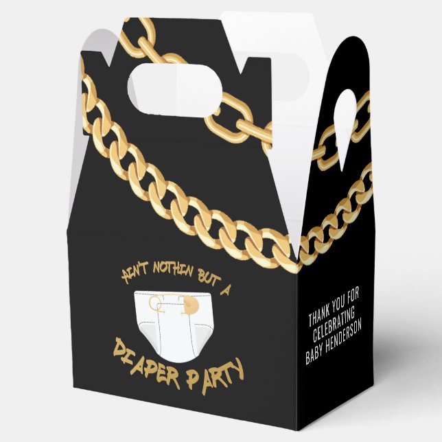 Caja Para Regalos Hip Hop Diaper Fiesta Gracias (Abierto)