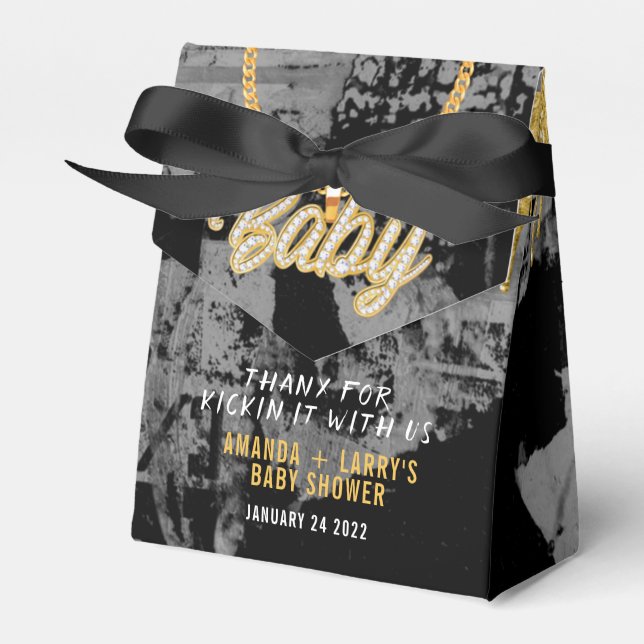 Caja Para Regalos Hip Hop Gold Chain Baby Shower (Front Side)