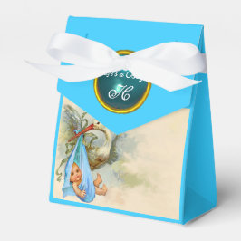 CAJA PARA REGALOS HISTORIAL BEBÉ CHICO DUCHA AZUL GEM STONE MONOGRAM